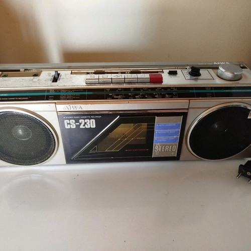 Aiwa radio cassette player used, functional