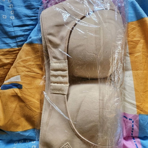 Bra new 75A beige with double support strapless and regular