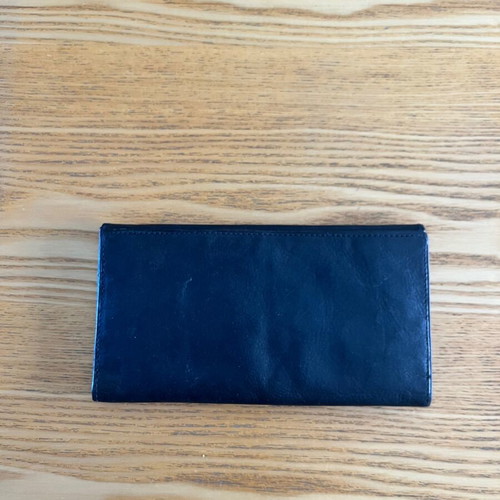 Vintage black leather wallet, genuine leather