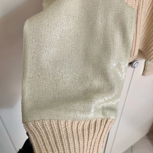 Stefanel collectible cardigan like new with sequin sleeves, size XL
