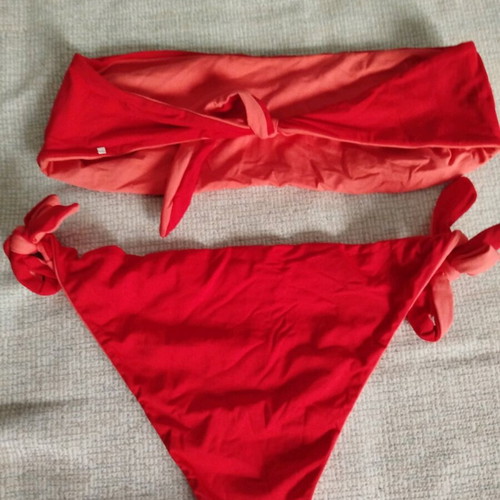 Champion double-sided swimsuit like new, size M-L, red and coral