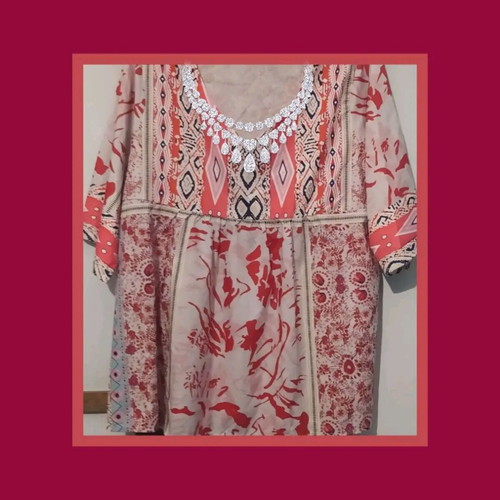 Blouse with colorful patterns and design