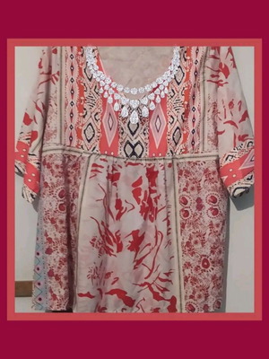 Blouse with colorful patterns and design