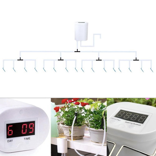 Automatic watering system battery powered for 1-16 plants