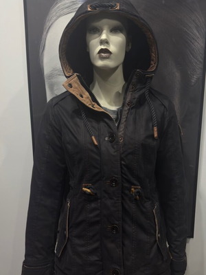 Naketano winter parka with hood used, black, size S