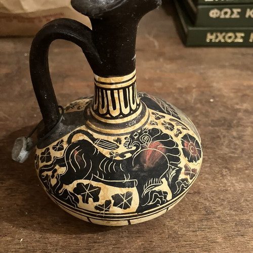 Small ceramic vase museum replica