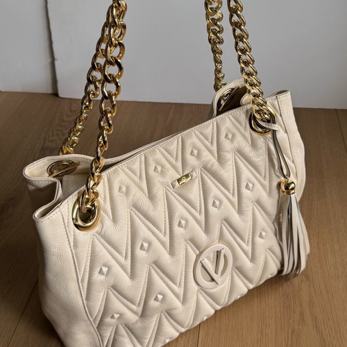 Valentino shoulder bag like new, beige leather, spacious with many pockets
