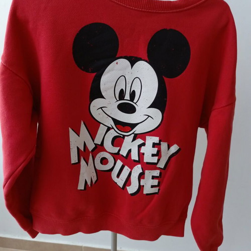 Zara Girls x Disney Mickey Mouse Red Sweatshirt Size 11/12 Years