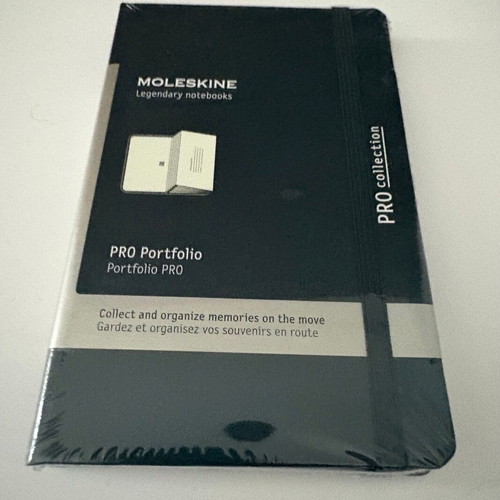 Moleskine PRO Portfolio 9x14 cm black with 6 compartments new
