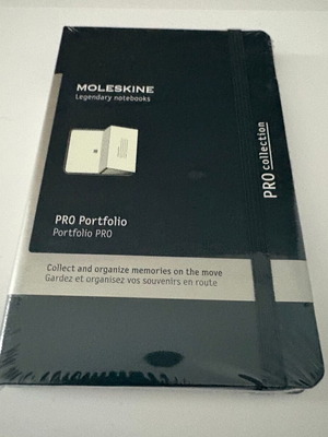 Moleskine PRO Portfolio 9x14 cm black with 6 compartments new