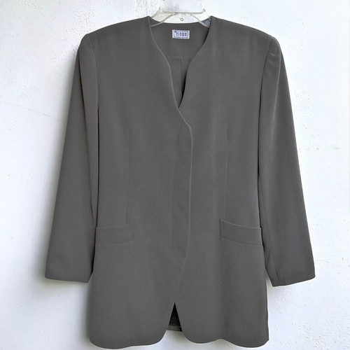 Kiara collarless blazer gray size S like new