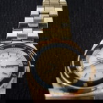  Ρολόι SEIKO 5 Γυναικείο Επίχρυσο Αυτόματο,Water Resistant,Καντράν Χρυσό, Με ημερομηνία.21 Jewells.