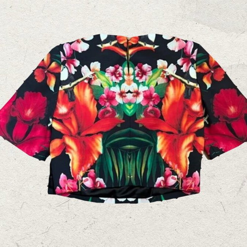 Tropical Crop blouse Ted Baker like new, multicolored, size M