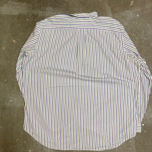 Ralph Lauren Fun Overhemd 3XL classic fit oxford pink green white pinstripe long sleeve shirt