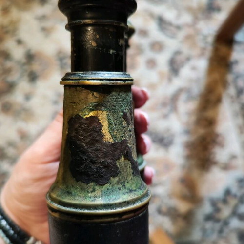 Military vintage binoculars used, jumelle marine 19th-20th century
