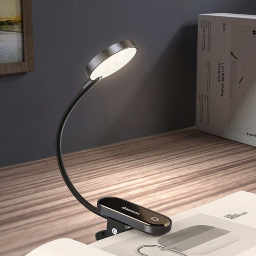Baseus Mini Reading Clip Lamp desk lamp new, black