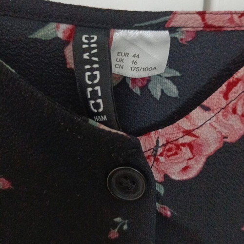 H&M Floral Midi Maxi Dress like new, size EUR44, black