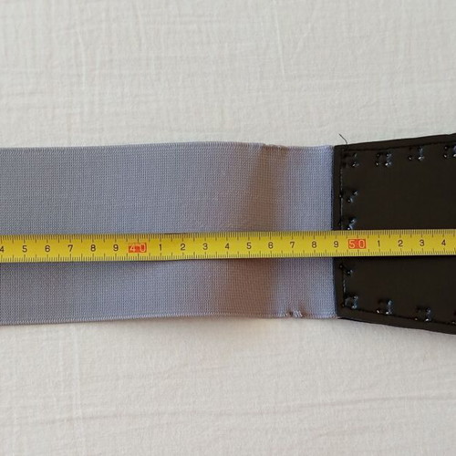 Elastic wide belt used, gray, sizes 60-70