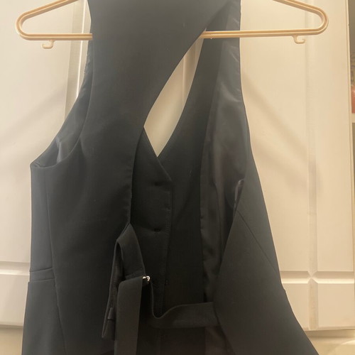 Zara vest with back opening new, black