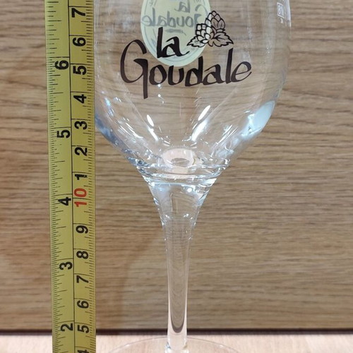 La Goudale Beer Set of Two Promotional Glasses 250ml like new