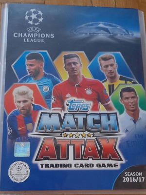 Champions League 2016-2017 Match Attax album with 392/462 cards like new