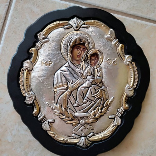 Silver Icon 950 Mother Theotokos Virgin Mary new