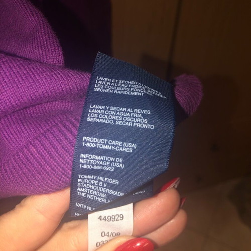 Tommy Hilfiger purple knit sweater like new, size S