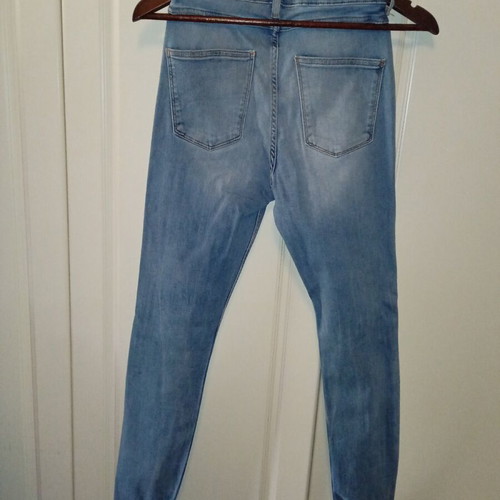 Zara women's blue high-rise skinny jean like new, size 38