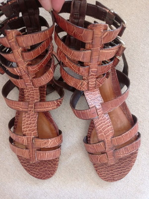Schoutz sandals new, leather, brown, size 38