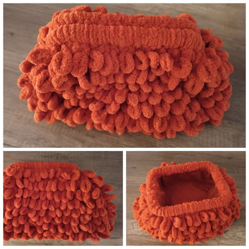 Puffy handbag handmade with suede lining made to order