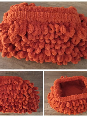 Puffy handbag handmade with suede lining made to order