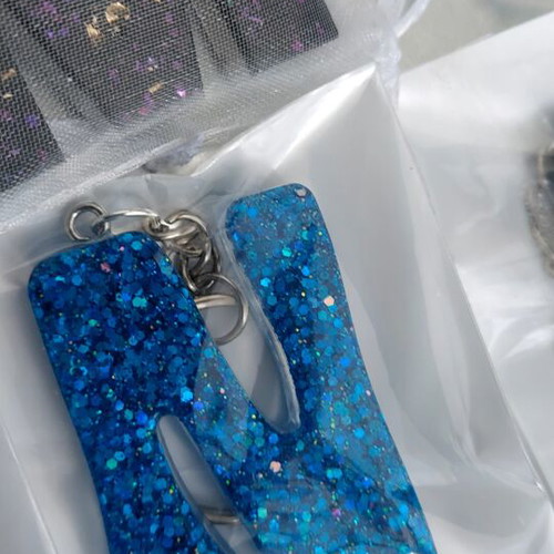Monogram keychain handmade, new