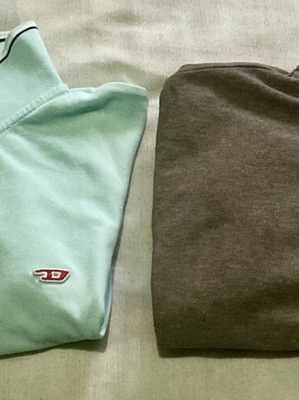 Diesel polo shirts pack of 2, size L, like new, turquoise and grey