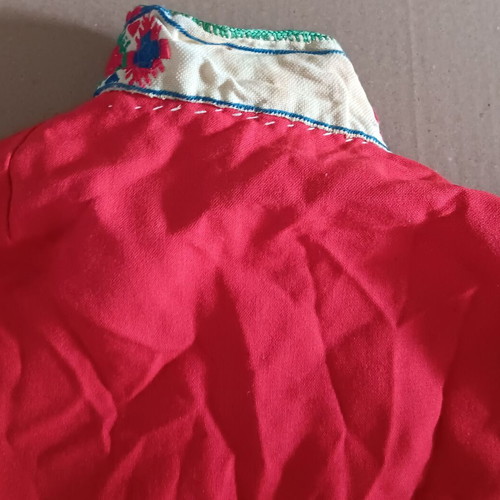 Traditional costume shirt collectible used, red, size 44