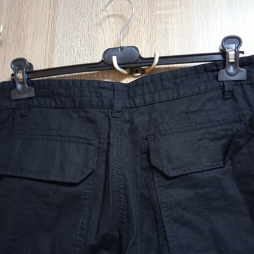 TEX pants like new, size 40, black linen-cotton blend