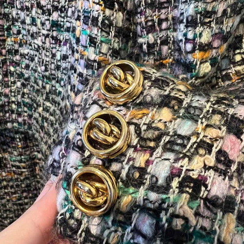 Women’s tweed suit jacket and skirt like new, multicolor, S/XS