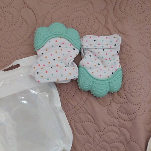 Teething gloves new with rattling sound