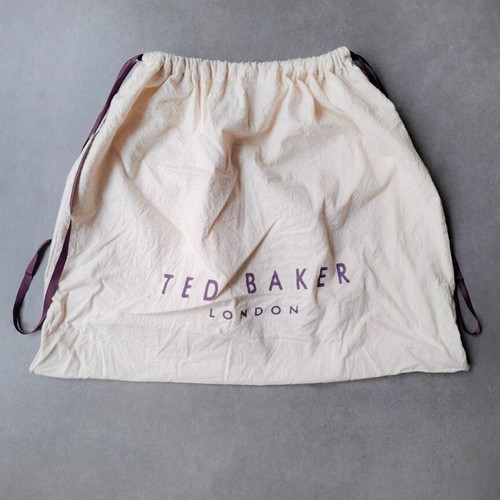 Ted Baker Light Grey Genuine Leather Tote Bag with Matching Pouch