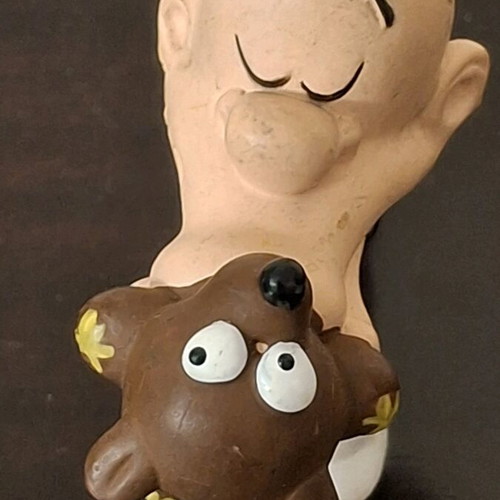 Titeuf PVC figure with teddy used, Plastoy