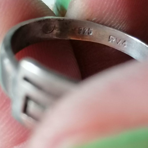 Silver 925 ring with meander new, no 57 (US 8)