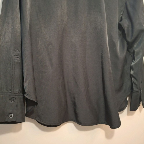 Oversized shirt black with satin texture like new