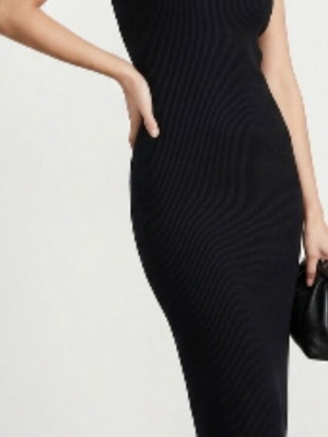 Zara bodycon μίντι φόρεμα μεταχειρισμένο, μαύρο ελαστικό ύφασμα