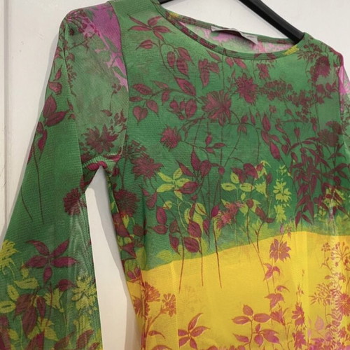 Vintage long-sleeve top multicolor, like new