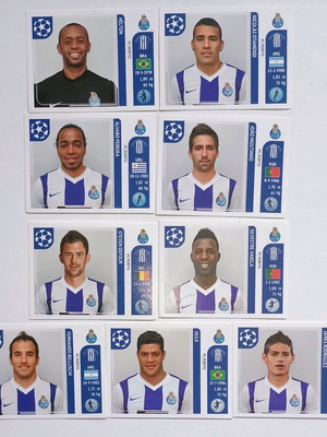 Panini FC Porto Champions League 2011/12 stickers used, pack
