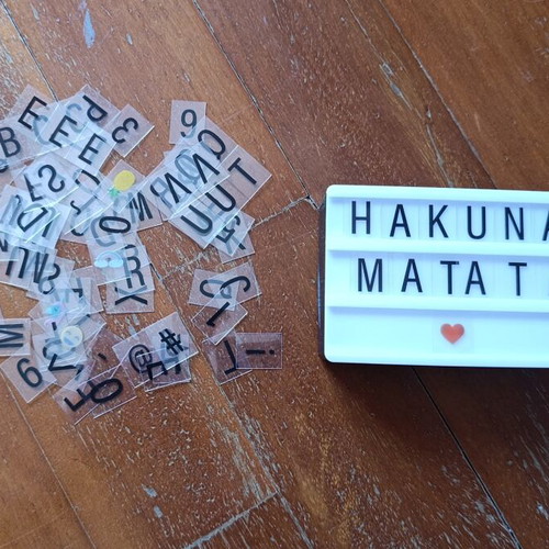 Decorative lightbox like new with removable letters and symbols