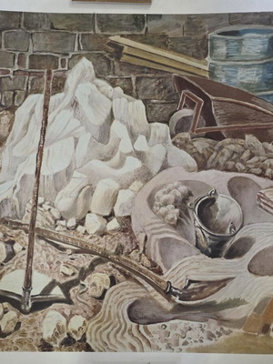 Nikos Chatzikyriakos Gikas lithograph used, numbered, To Giapi