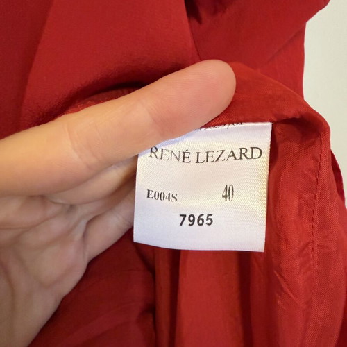 René Lezard red silk dress used, size 40