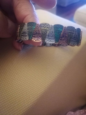 Boho metal bracelet new, multicolor with elastic band