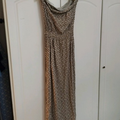 Dress LAK by Lakis Gavalas like new, gray and beige
