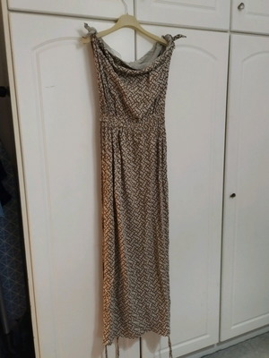 Dress LAK by Lakis Gavalas like new, gray and beige